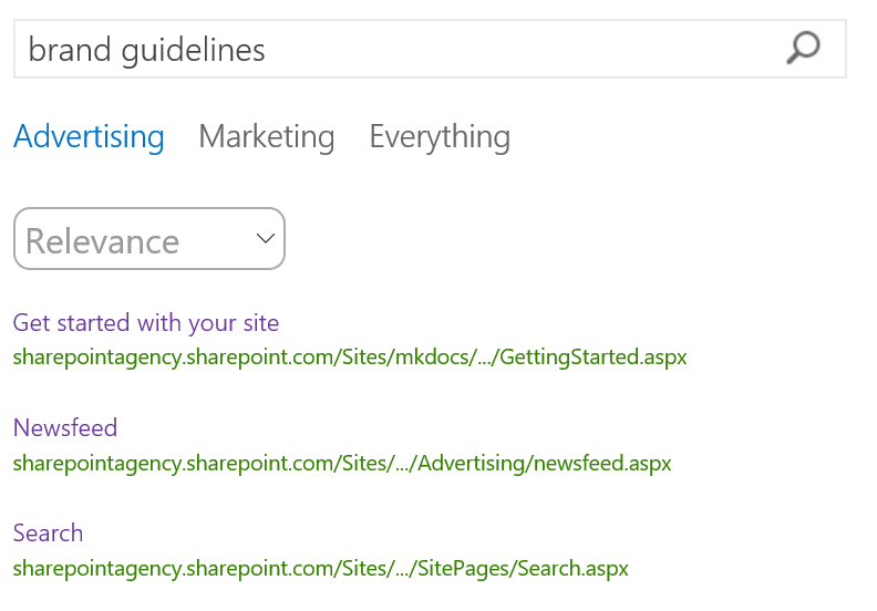 SharePoint Search example